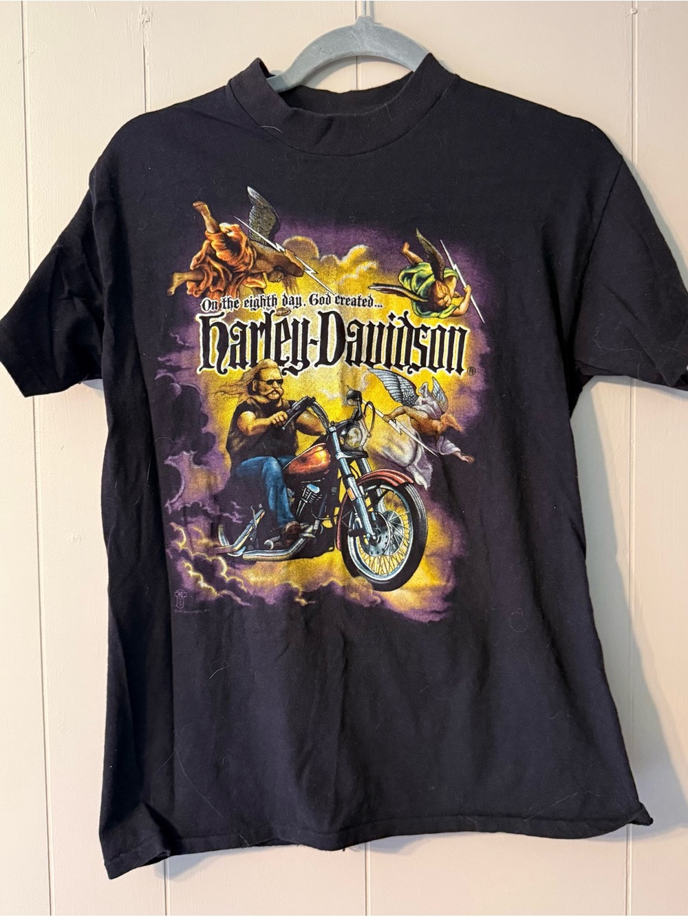 Vintage 1982 Harley-Davidson “On The Eighth Day God Created Harley-Davidson” Tee